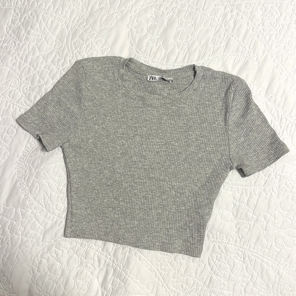 Zara Gray Short Sleeve
